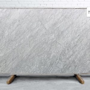 White Carrara Honed Marble Slab Random 1 1/4