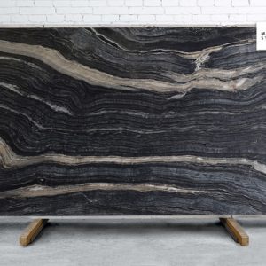 Silver Brown Wave Polished Marble Slab