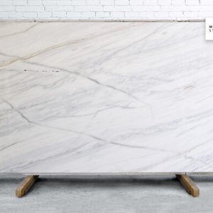 Bianco Lasa Vena Polished Marble Slab Random 1 1/4