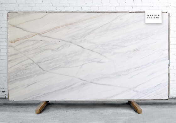 Bianco Lasa Vena Polished Marble Slab Random 1 1/4