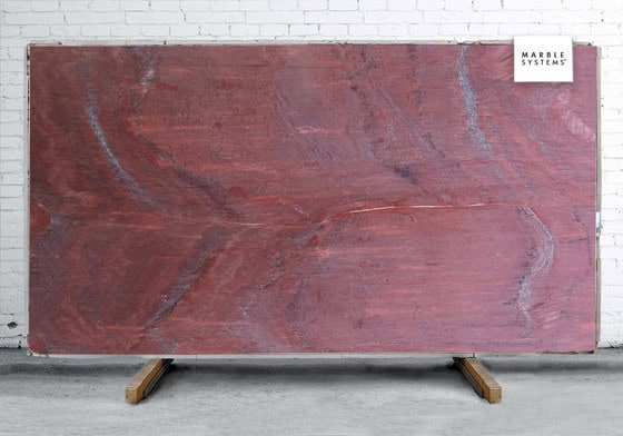 Royal Red Velvet Polished Quartzite Slab Random 1 1/4