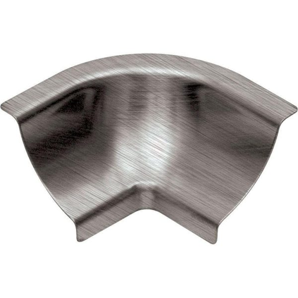 Schluter DILE-EHK Inside Corner 90-Way with 23/32 Inch (18.5 mm) Radius- Brushed Stainless Stell (V2)