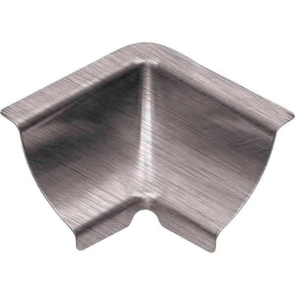 Schluter DILE-EHK Inside Corner 90-Way with 23/32 Inch (18.5 mm) Radius- Brushed Stainless Stell (V2)