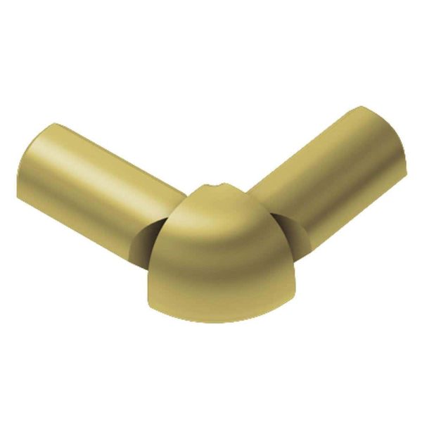 RONDE -LEG OUT CORNER 3/8  ALUM SATIN BRASS