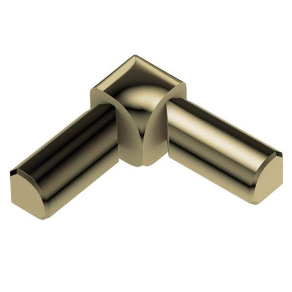 RONDE -LEG IN CORNER 1/2 Inch ALUM POLISH BRASS