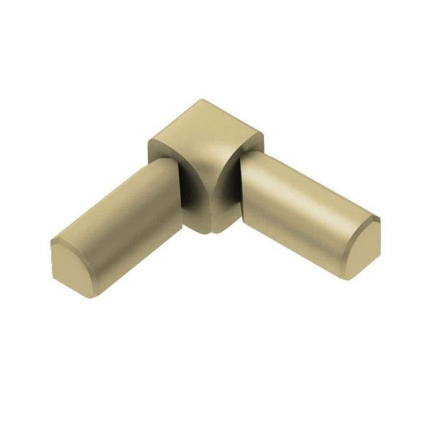 RONDE -LEG IN CORNER 3/8  ALUM SATIN BRASS