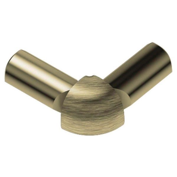 RONDE -LEG OUT CORNER 1/2 Inch ALUM BRUSH BRASS