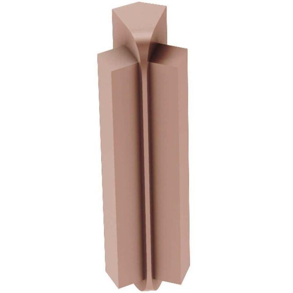 Schluter RONDE-STEP Inside Corner 135 with Vertical Le -1/ - Aluminum Anodized Matte Copper 5/16  (8 mm)