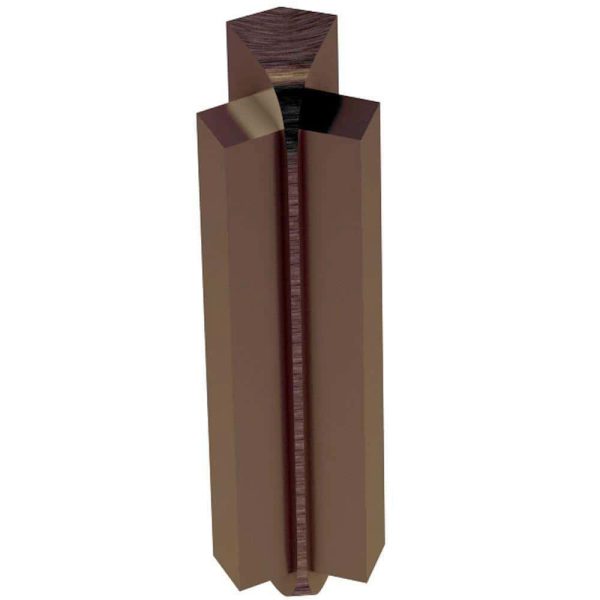 Schluter RONDE-STEP Inside Corner 135 with Vertical Le -1/2 Inch- Aluminum Anodized Brushed Antique Bronze 5/16  (8 mm)