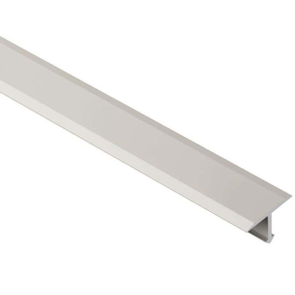 Schluter REN-T Satin Nickel Anodized Aluminum 17/32 Inch (14 mm) x8f -1/2 Inch Meta -Shaped Tile Edging Trim