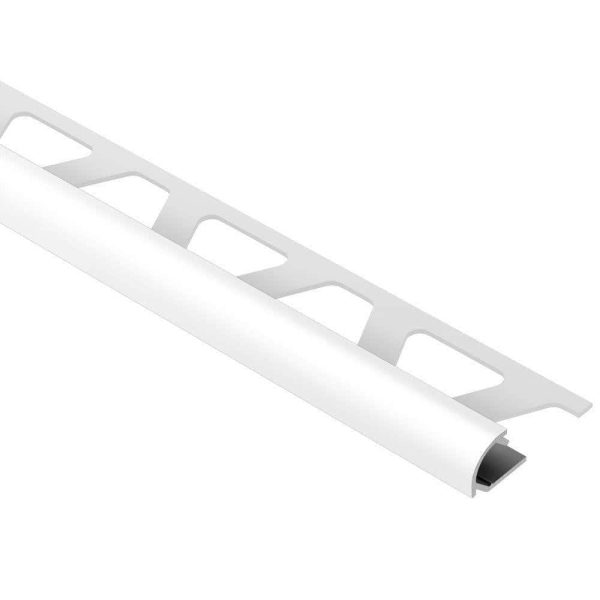 RONDEC BULLNOSE TRIM 1/2 Inch ALUM BRIGHT WHITE