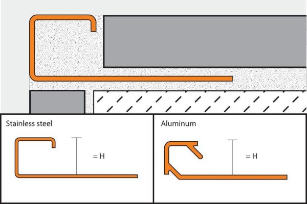 QUADEC SQUARE EDGE TRIM 3/8  ALUM GREIGE - Image 3