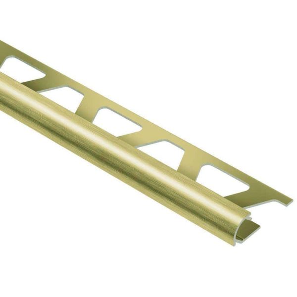 RONDEC BULLNOSE TRIM 3/8  ALUM BRUSH BRASS