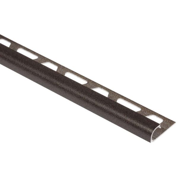 RONDEC BULLNOSE TRIM 1/2 Inch ALUM DARK ANTHRACITE