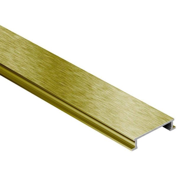 DESIGNLINE 1  BORDER TRIM 1/4  ALUM BRUSH BRASS