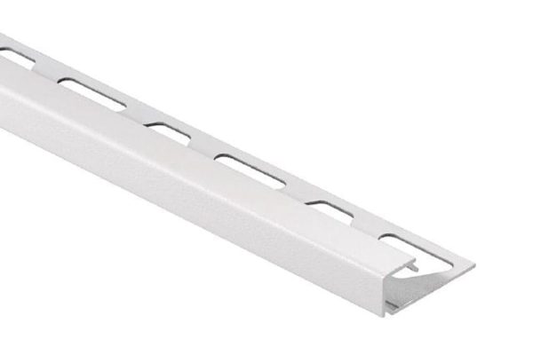 QUADEC SQUARE EDGE TRIM 3/8  ALUM MATTE WHITE 10ft