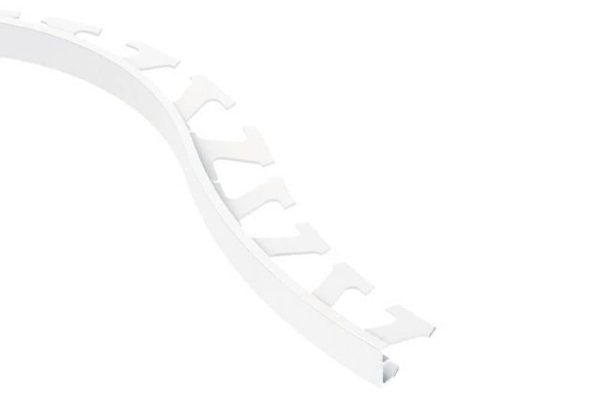 SCHIEN-RADIUS EDGE TRIM 5/16  ALUM BRT WHT