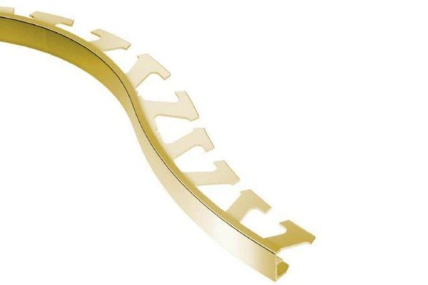 SCHIEN-RADIUS EDGE TRIM 1/2 Inch ALUM POLISH BRASS