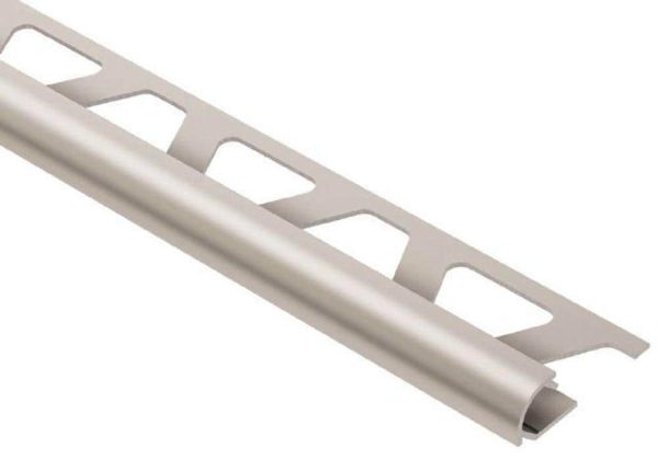 RONDEC BULLNOSE TRIM 5/16  ALUM SATIN NICKEL 10ft