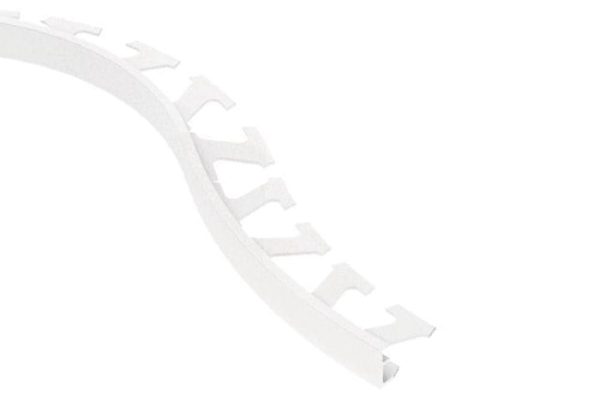 SCHIEN-RADIUS EDGE TRIM 1/8  ALUM MAT BRIGHT WHITE