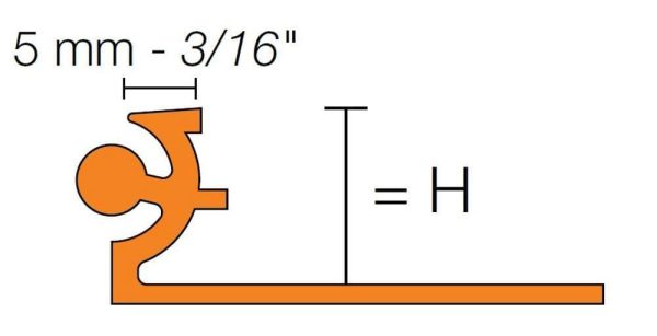 REN-VT SUPPORT PROFILE 1/2 Inch SAT ALU