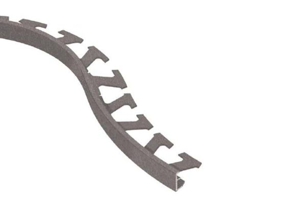 SCHIEN-RADIUS EDGE TRIM 3/8  ALUM PEWTER