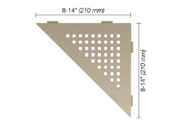 SHELF TRIANGULAR CORNER SQUARE CREAM