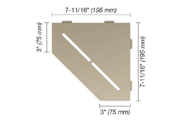 SHELF PENTAGON CORNER PURE CREAM