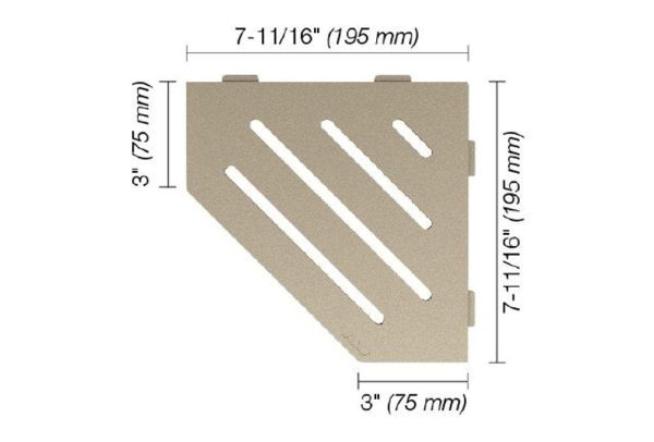 SHELF PENTAGON CORNER WAVE CREAM