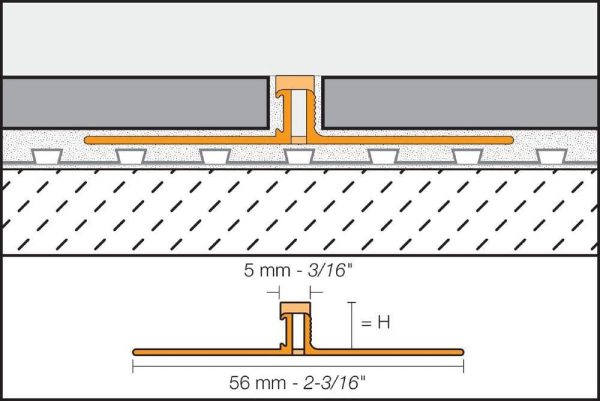 DILE-BWS 3/16  MOVEMENT JOINT 1/2 Inch PVC CLA GREY - Image 3