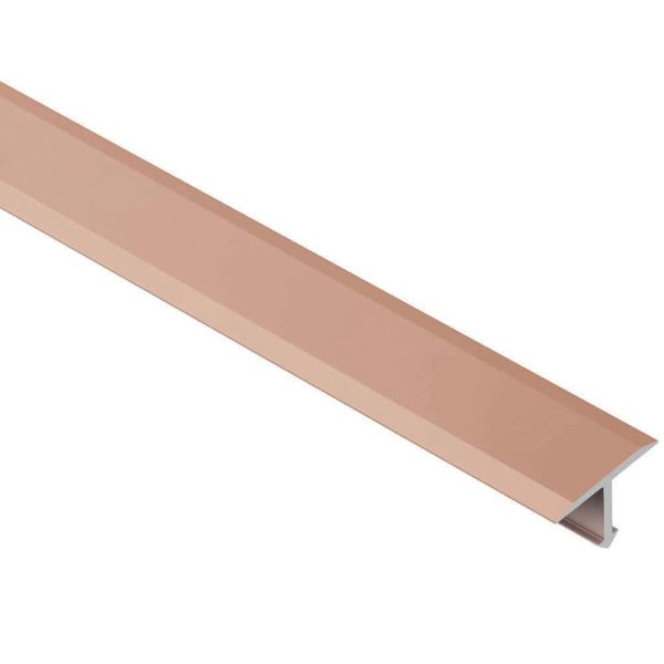 Schluter REN-T Transition Profile 17/32 Inch (14 mm) Width 8f -1/2 Inch Length Satin Copper Anodized Aluminum