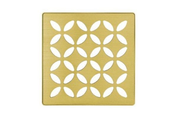 KERD-DRAIN GRATE KIT 4  BR CLASSIC GOLD FLORAL