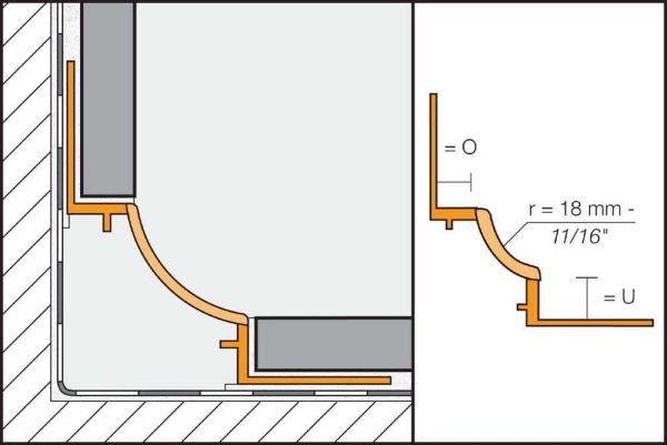 DILE-HKW COVE BASE 11/32 Inch x11/32 Inch PVC LT BEIGE - Image 3