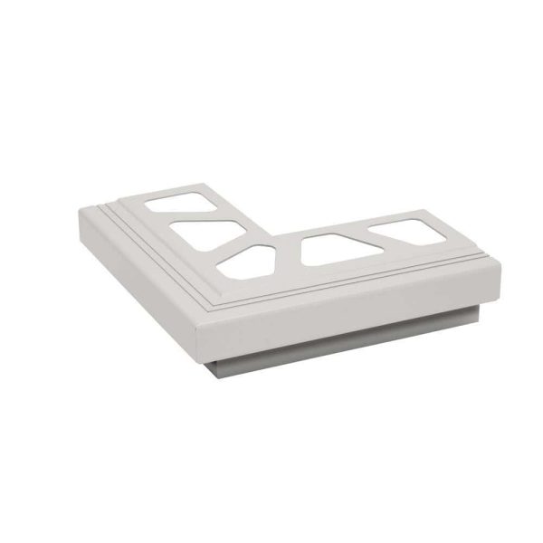 Schluter BAR-RAK Outside Corner 90 for Balcony Edging Profiles Aluminum Bright White