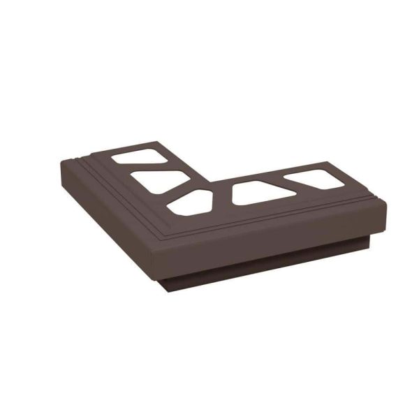 Schluter BAR-RAK Outside Corner 90 for Balcony Edging Profiles Aluminum Black Brown