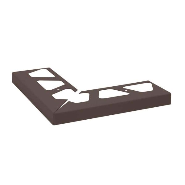 Schluter BAR-RW Outside Corner 90 for Balcony Edging Profile Aluminum Black Brown 9/16  (15 mm)