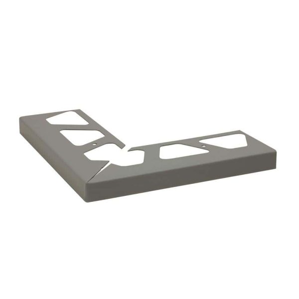 Schluter BAR-RW Outside Corner 90 for Balcony Edging Profile Aluminum Metallic Grey 9/16  (15 mm)