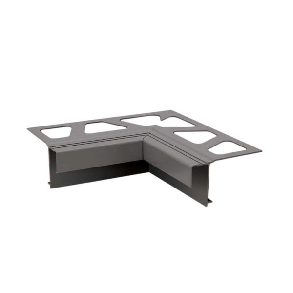 Schluter BAR-RAK Inside Corner 90 for Balcony Edging Profile Aluminum Metallic Grey