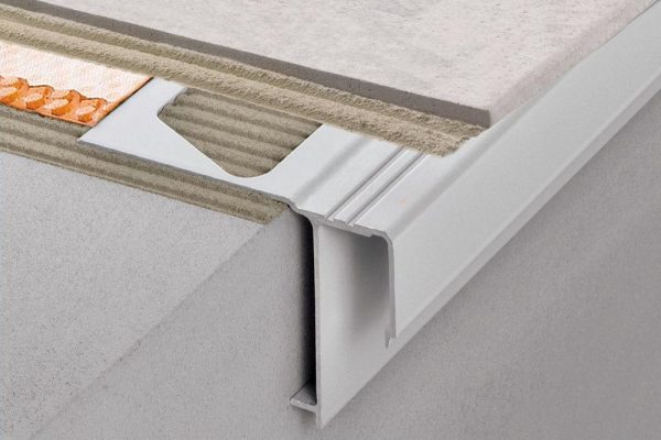 Schluter BAR-RAK Outside Corner 90 for Balcony Edging Profiles Aluminum Classic Grey - Image 2