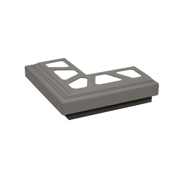 Schluter BAR-RAK Outside Corner 90 for Balcony Edging Profiles Aluminum Metallic Grey