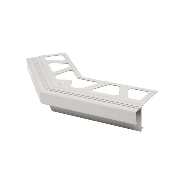 Schluter BAR-RAK Outside Corner 135 for Balcony Edging Profiles Aluminum Bright White