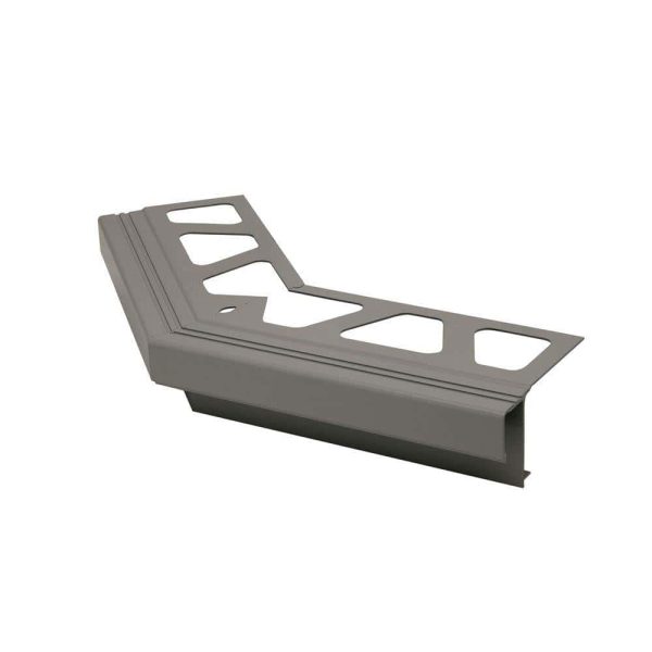 Schluter BAR-RAK Outside Corner 135 for Balcony Edging Profiles Aluminum Metallic Grey