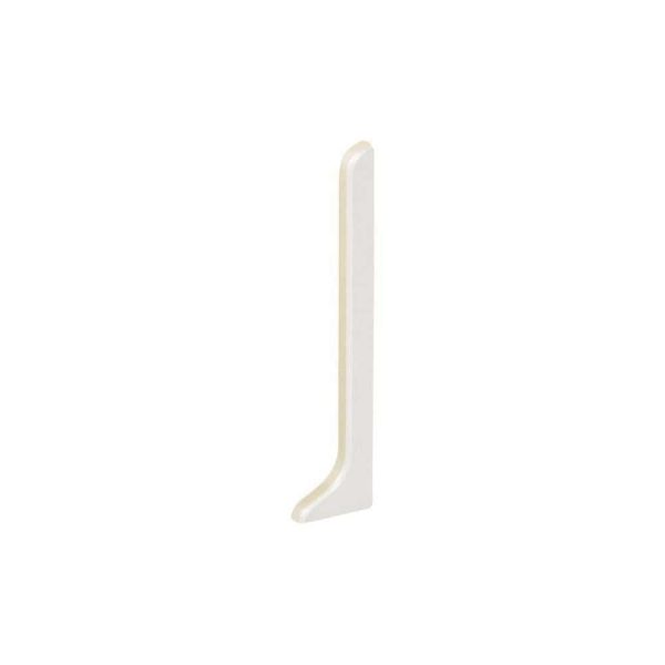 DESIGNBAS-SL END CAP LEF -1/8  ALUM MATTE BRT WHT