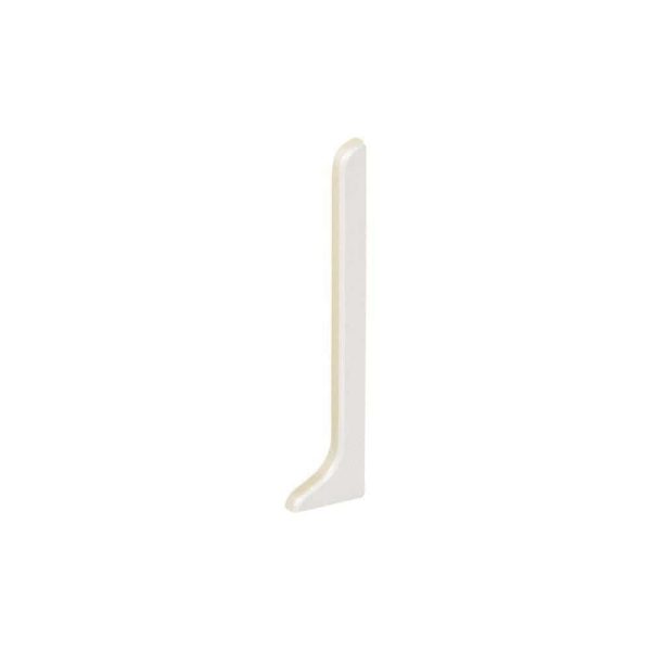 DESIGNBAS-SL END CAP LEF -3/8  ALUM MATTE BRT WHT