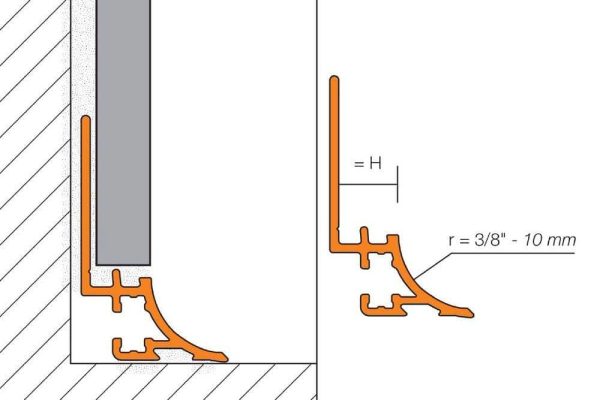 Schluter DILE-AHKA Inside Corner 90 with 3/8  (10 mm) Radius- Aluminum Anodized Matte - Image 3