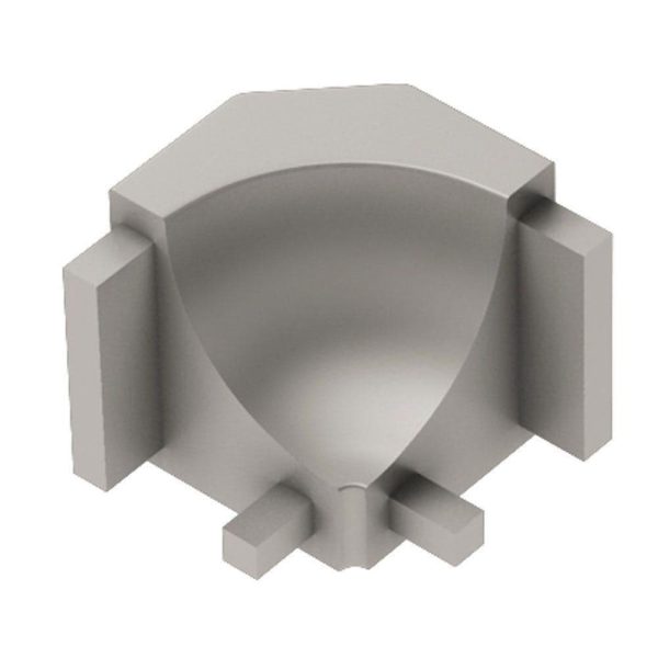 Schluter DILE-AHK Inside Corner 90 Degree with 3/8  (10 mm) Radius- Aluminum Anodized Matte Nickel