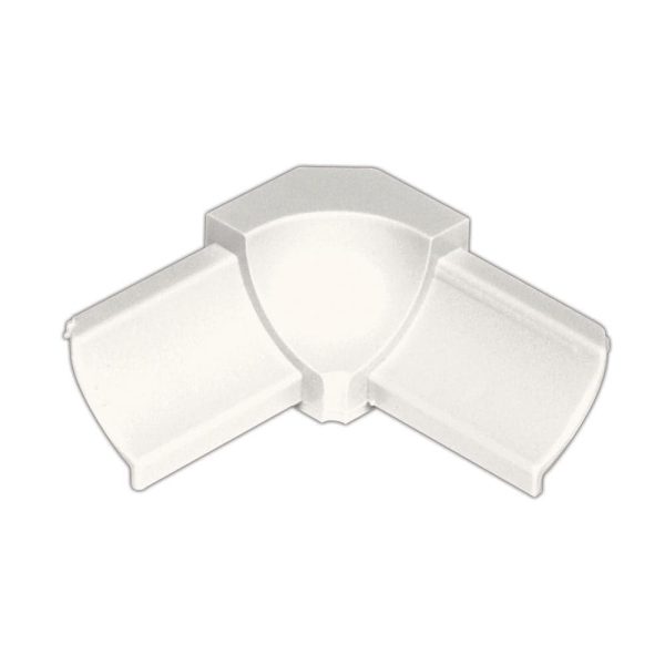 Schluter DILE-PHK Inside Corner 90 with 3/8  (10 mm) Radius- PVC Plastic White