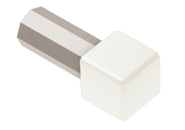 QUADEC OUT CORNER 1/2 Inch ALUM WHITE