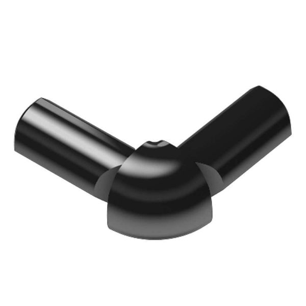 RONDE -LEG OUT CORNER 1/2 Inch ALUM BRIGHT BLACK