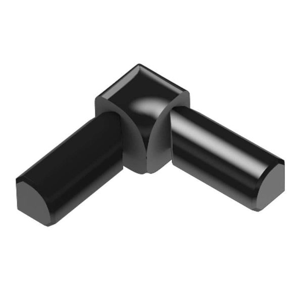 RONDE -LEG IN CORNER 1/2 Inch ALUM BRIGHT BLACK